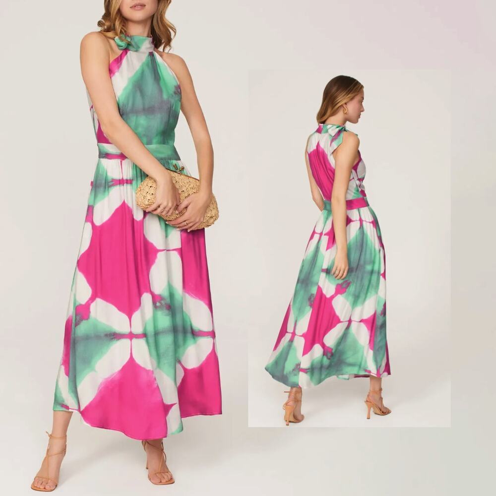 Busayo Collective Tie Dye Halter Dress - Size 6